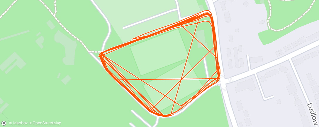 Map of the activity, Interval speed session 10x400m (avg 1:18) 
5x200m (avg.33s.) 250m.walk recovery between splits.
Decent one 🌱🏃🙏