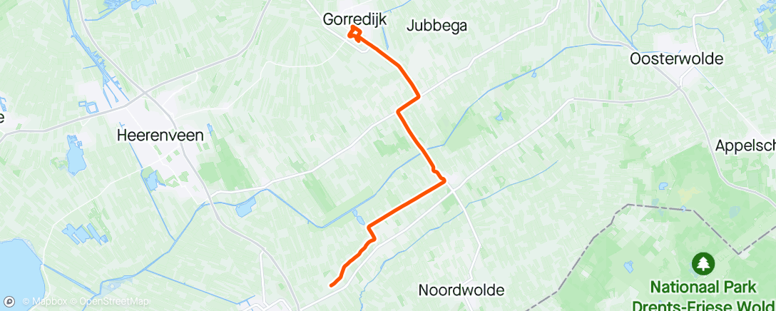 Map of the activity, Ronde van Gorredijk
