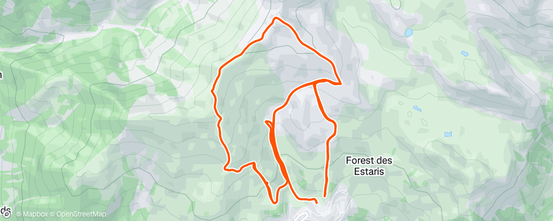 Map of the activity, Ski de randonnée le matin