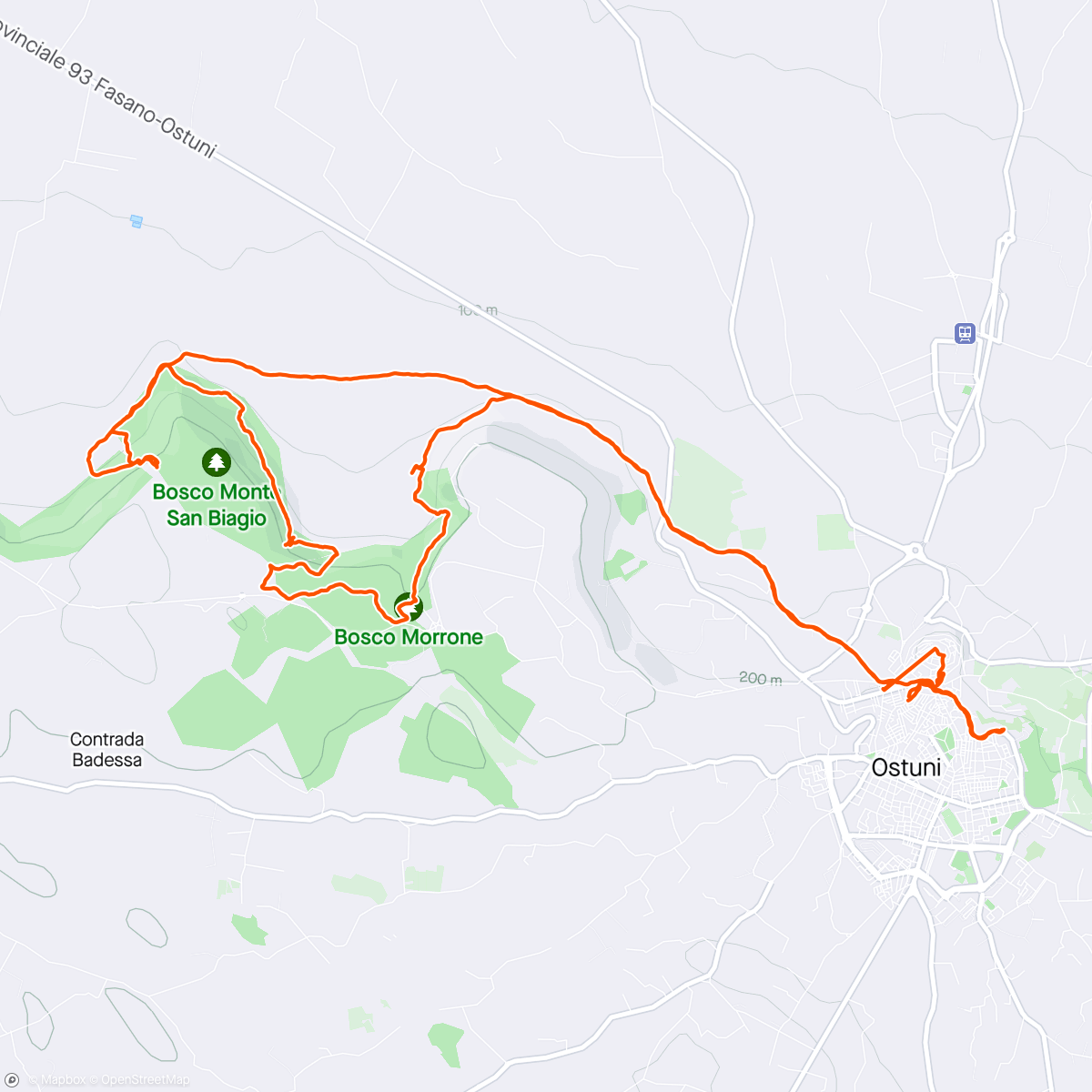 Map of the activity, Colline di Ostuni 🇮🇹
