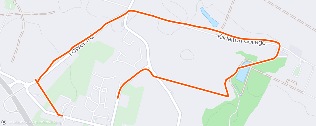 Map of the activity, Afternoon Run