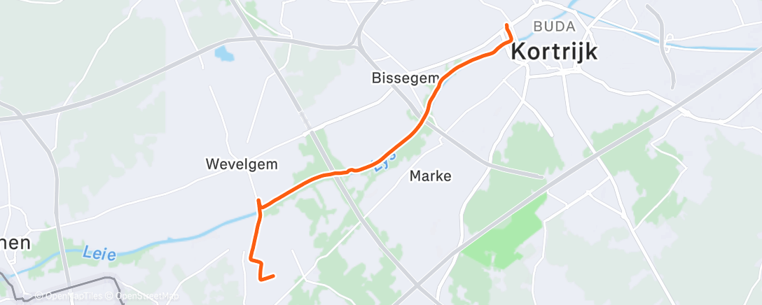 Map of the activity, Morning Ride