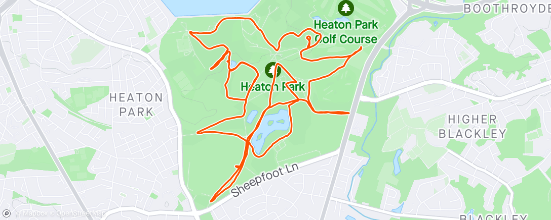 Map of the activity, Heaton park