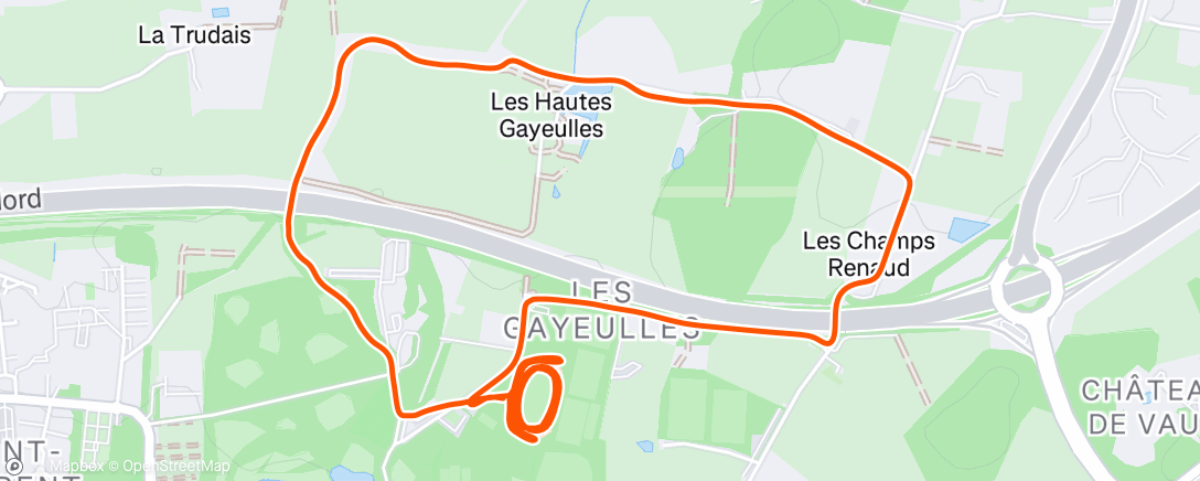 Map of the activity, Trail en soirée