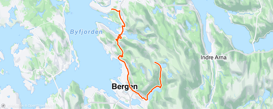 Map of the activity, Afternoon Mountain Bike Ride