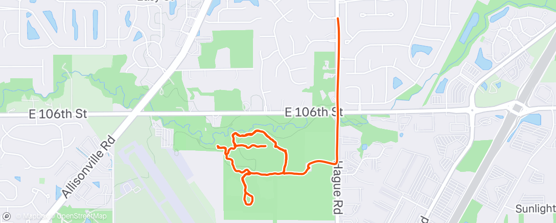 Map of the activity, Afternoon Walk