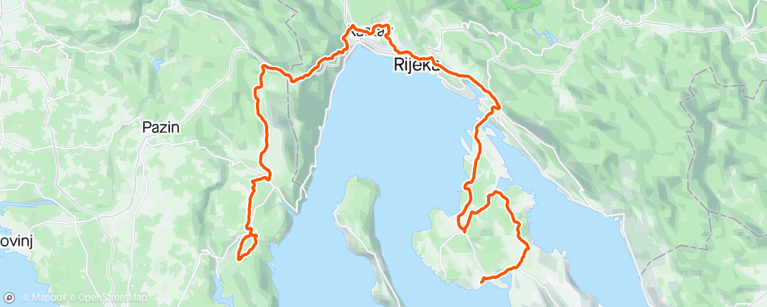 Map of the activity, Lunch Ride