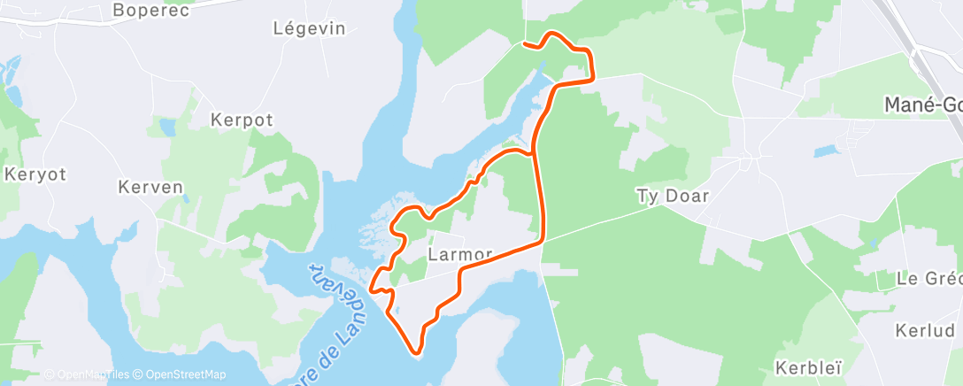 Mappa dell'attività Marche dans l'après-midi