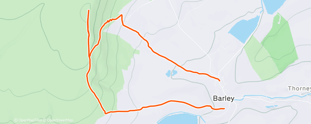 Map of the activity, CleM Christmas Eve run/walk