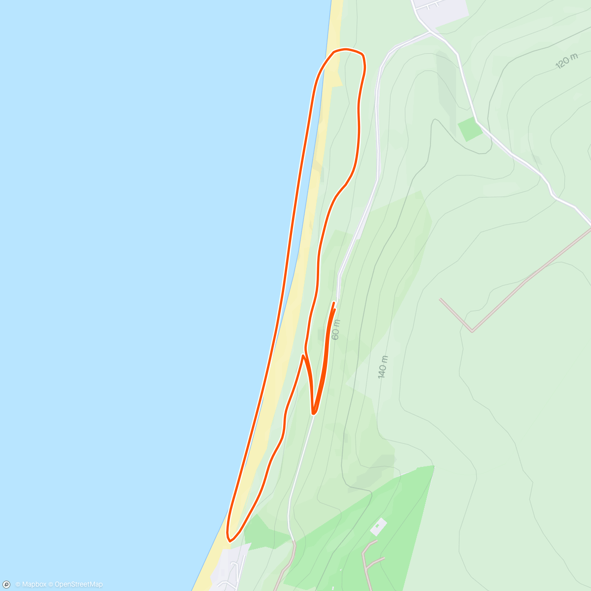 Map of the activity, Woolacombe dunes parkrun