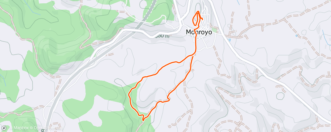 Map of the activity, Carrera de montaña matutina
