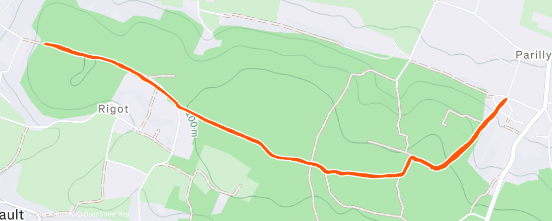 Map of the activity, Trail le matin