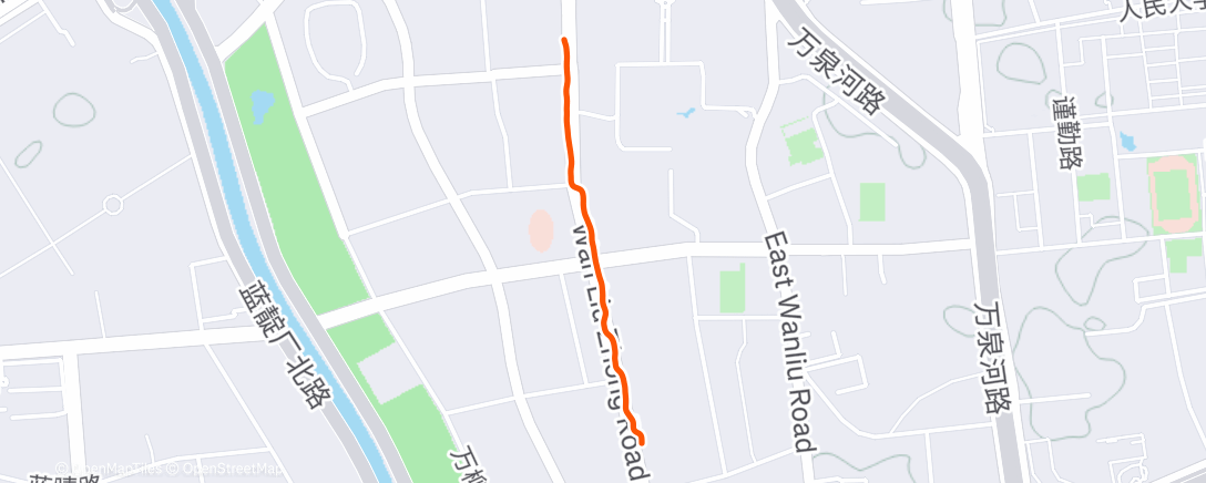 Map of the activity, Night Run