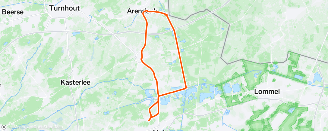 Map of the activity, Afternoon Ride