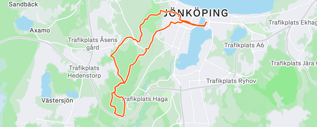 Map of the activity, Lunch Trail Run