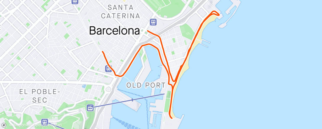 Map of the activity, Petit tour à pied le matin à Barcelone avec Caroline