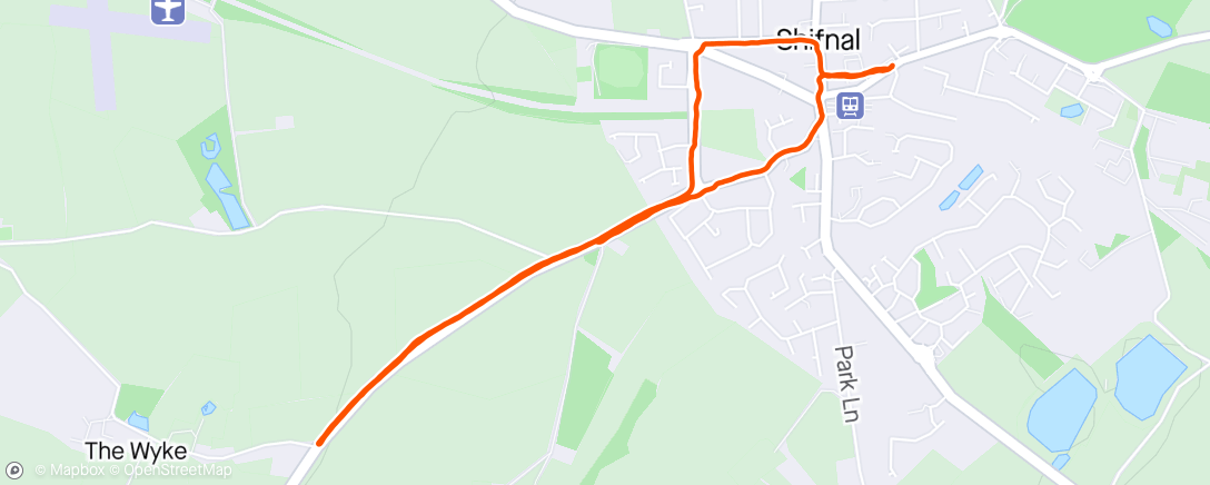 Map of the activity, Evening 4k Walk