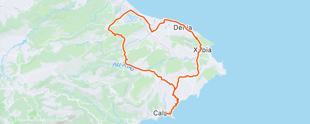 Map of the activity, Lunch Ride