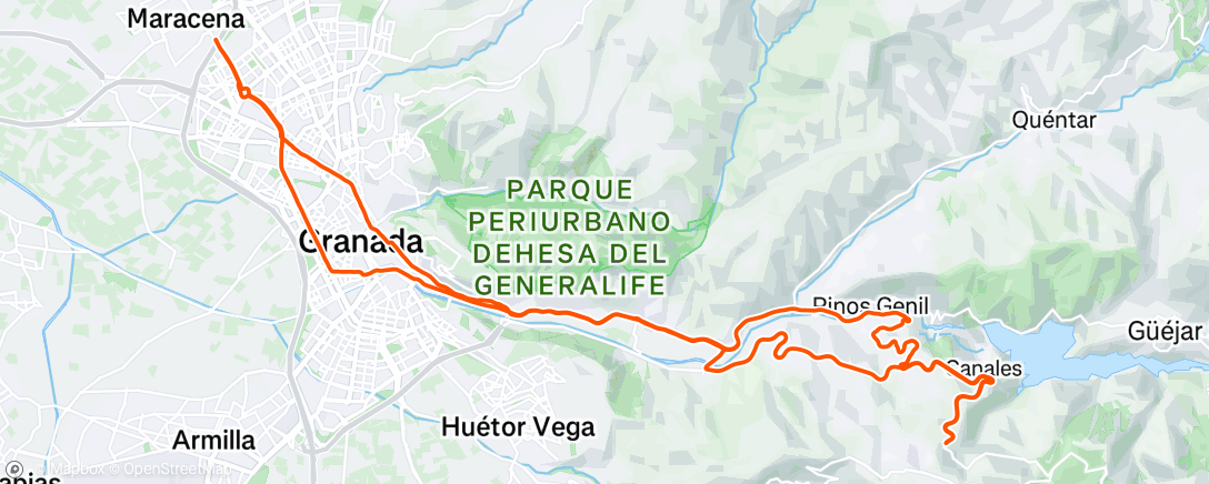 Map of the activity, Sierra La Higuera