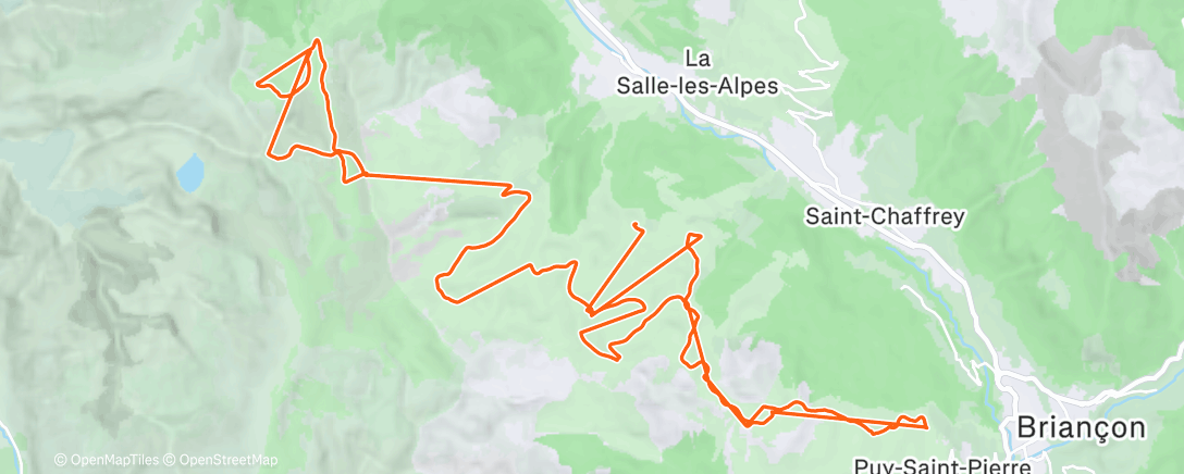 Map of the activity, Ski alpin le matin