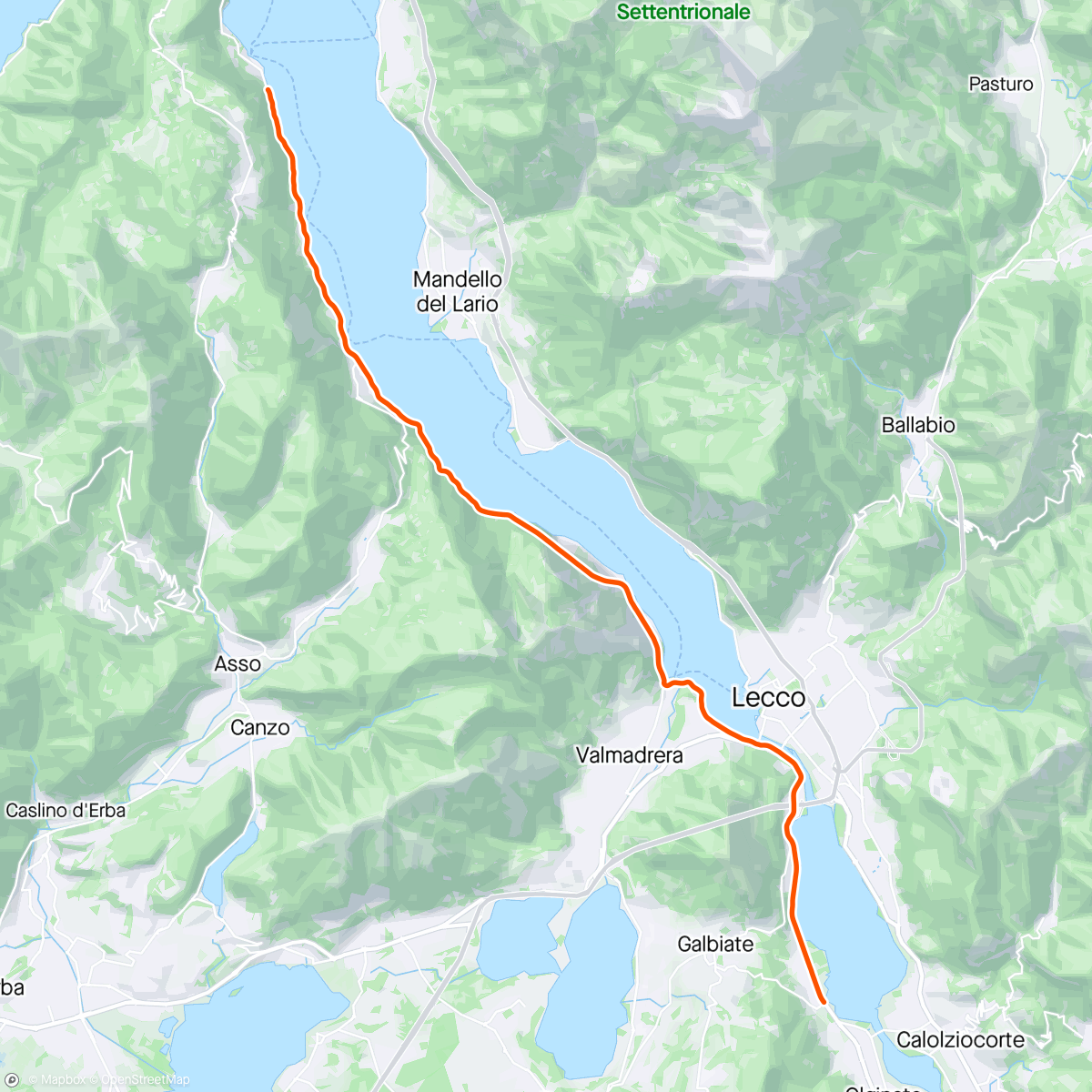 Map of the activity, ROUVY - Along Lake Como | Italy