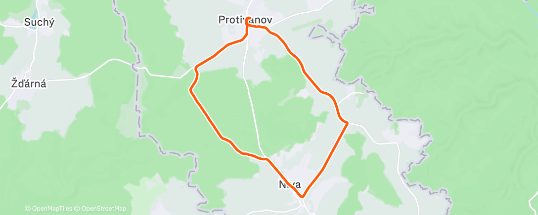 Карта физической активности (Afternoon Trail Run)