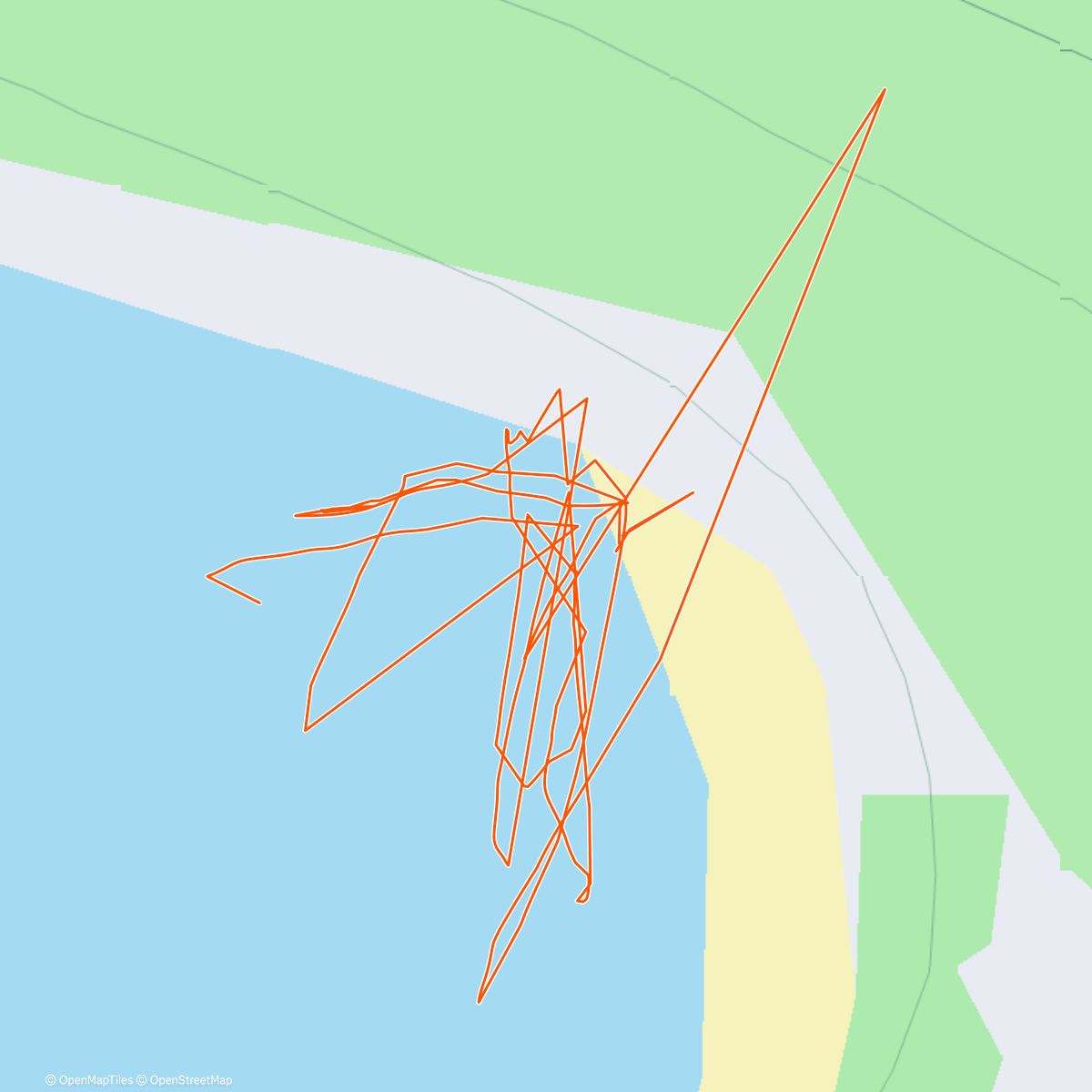 Map of the activity, Lunch Swim