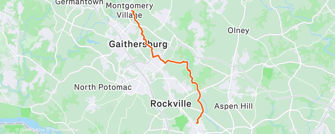 Map of the activity, Morning Ride