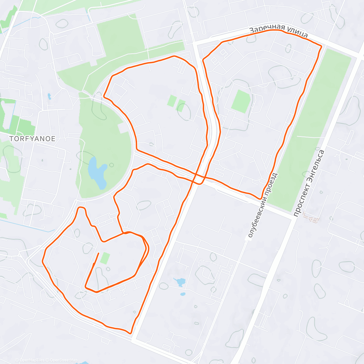 Map of the activity, Morning Run