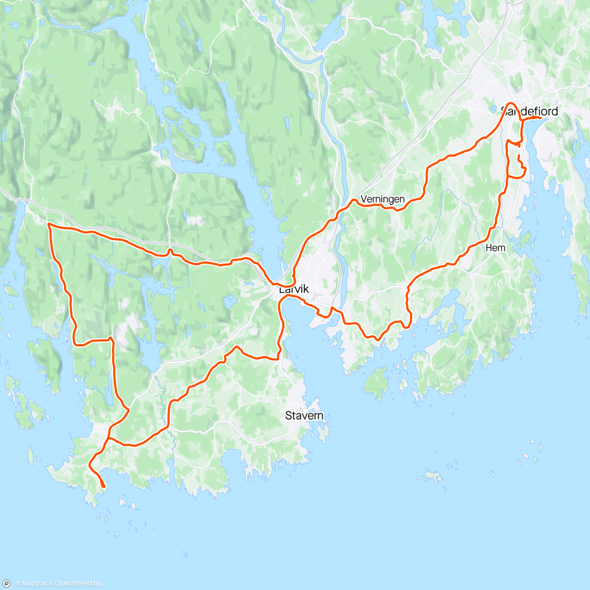 Map of the activity, Nevlunghavn og Tvedalen med lokal folk 🚴‍♂️🚴‍♂️👏☀️