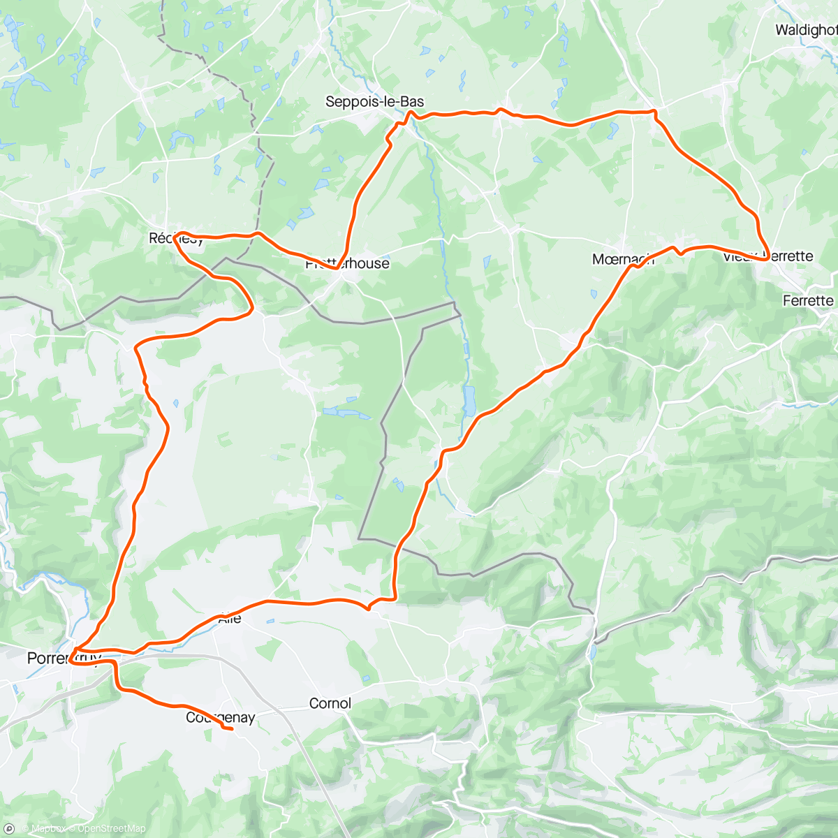 Kaart van de activiteit “Sortie vélo en soirée”