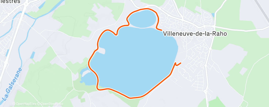 Map of the activity, Course à pied le matin