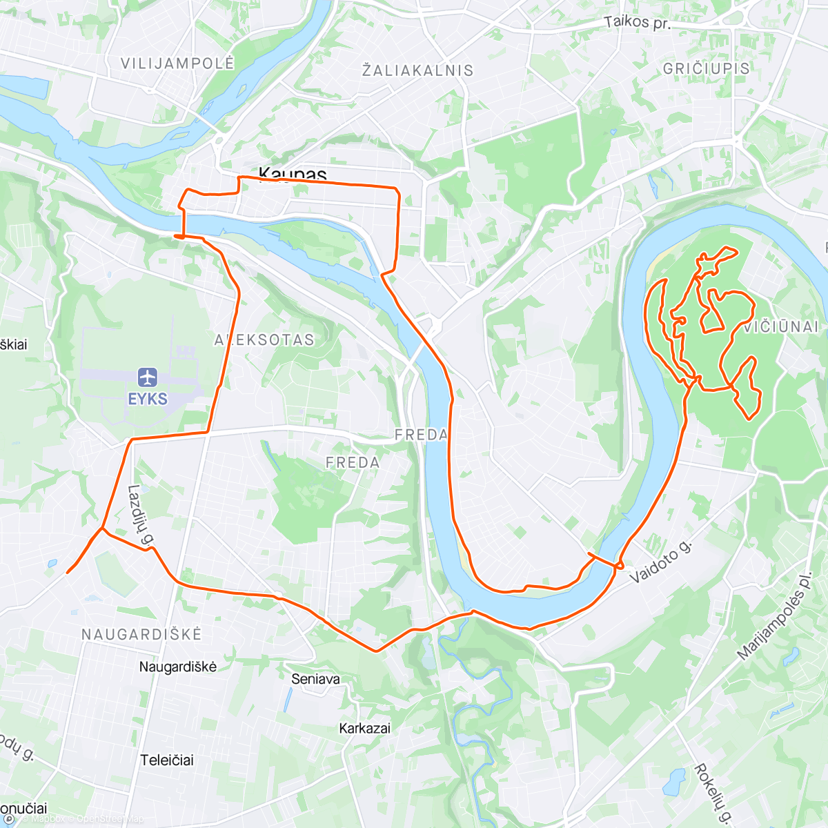 Mapa de la actividad (Šašlyk ir 🎂🎂  Afternoon Mountain Bike Ride)