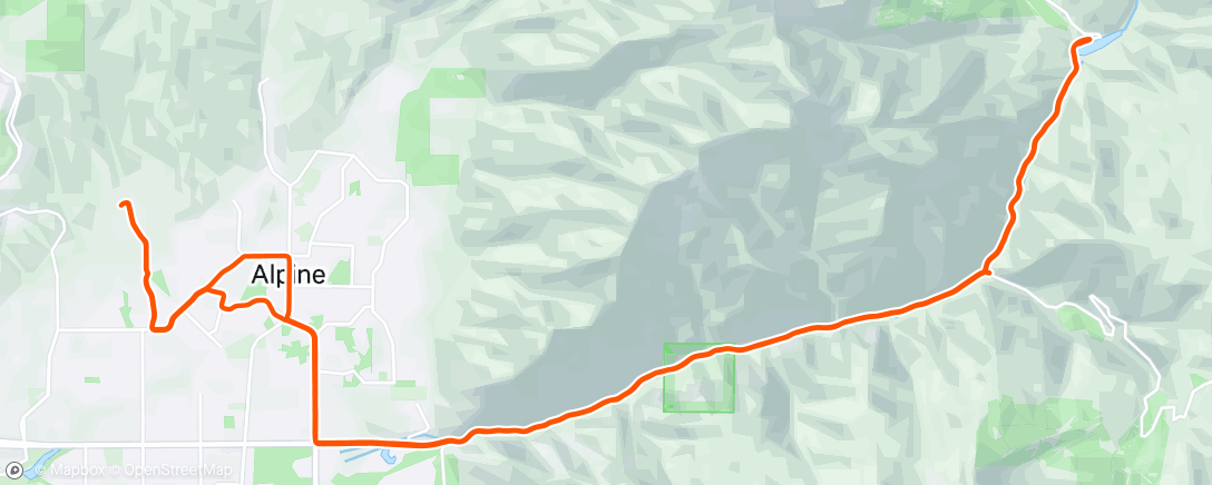 Map of the activity, Afternoon Ride