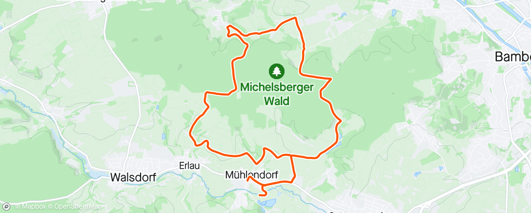 Mapa de la actividad (Sieben-Hügel-Lauf)