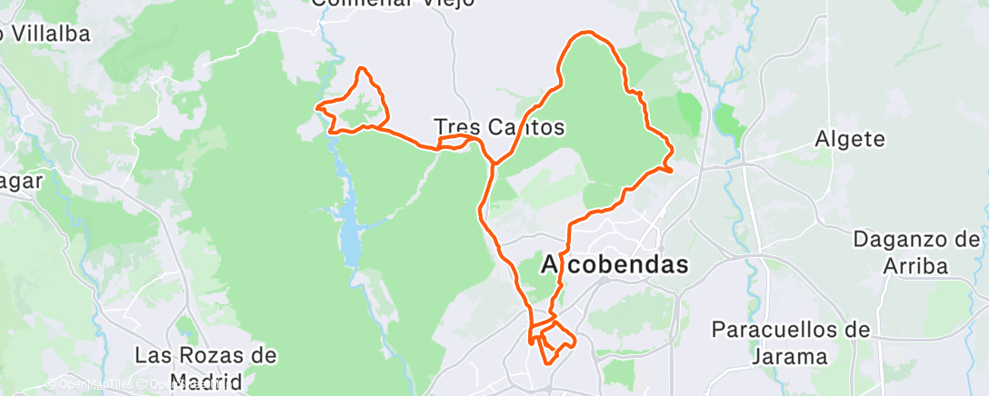 Карта физической активности (Morning Mountain Bike Ride)