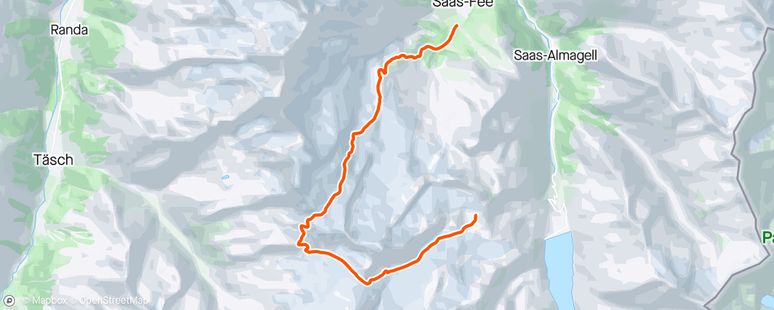 Kaart van de activiteit “Allalinpass - Alphubeljoch”