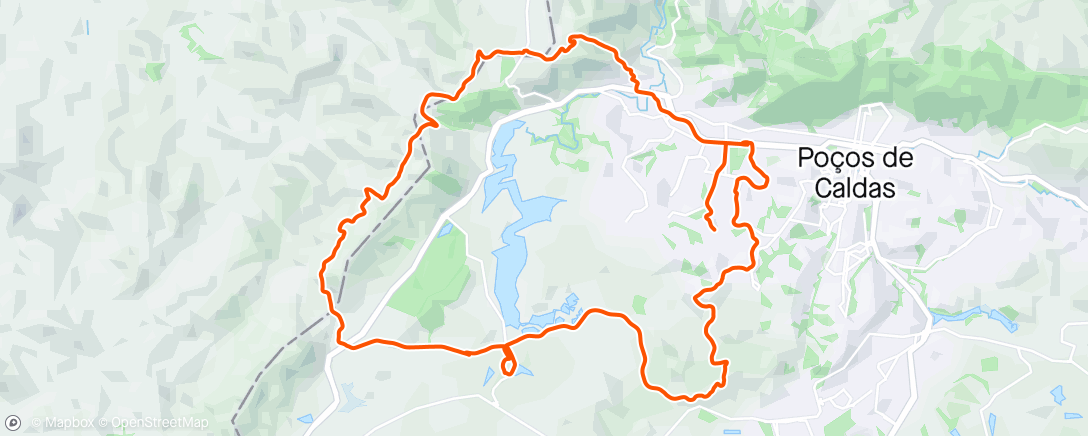 Map of the activity, Pedalada de bicicleta elétrica na hora do almoço