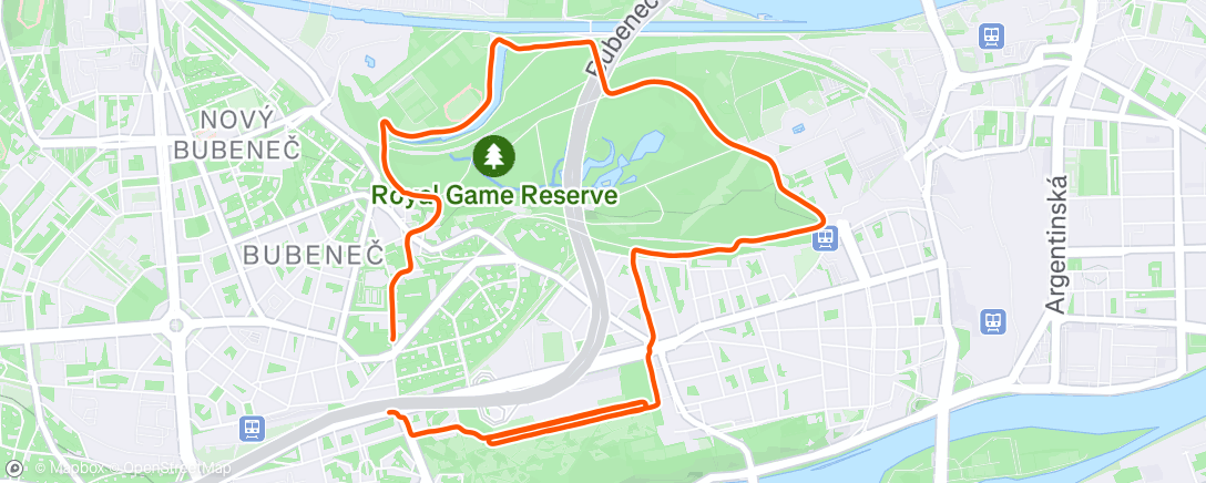 Map of the activity, Lunch Run
