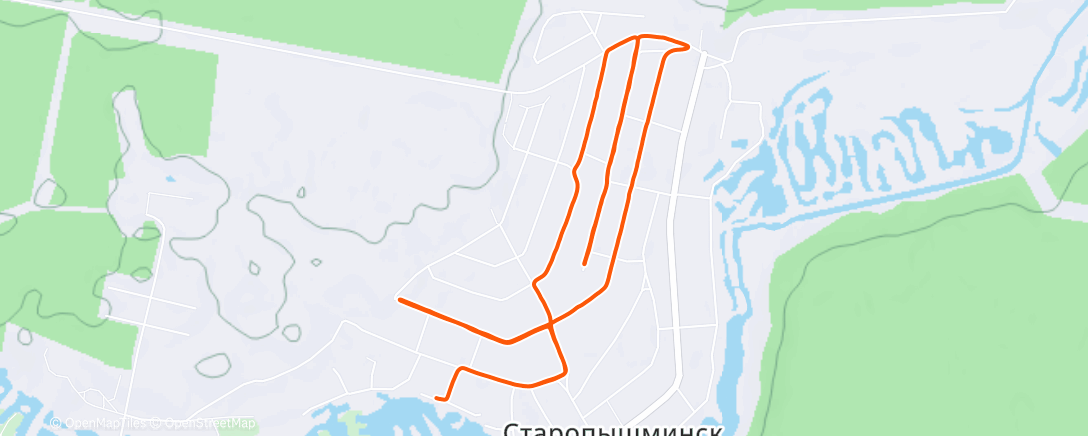 Map of the activity, Morning Run