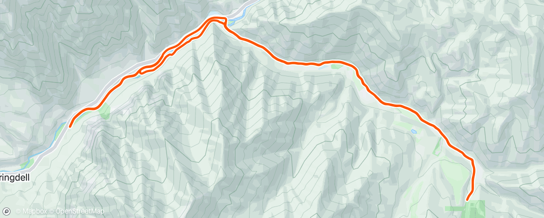 Map of the activity, Evening Ride