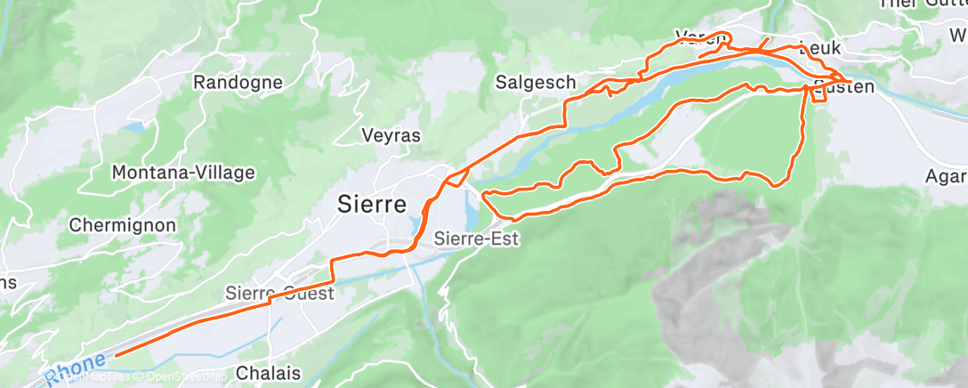 Карта физической активности (XC training mit Valais Wallis Cycling)