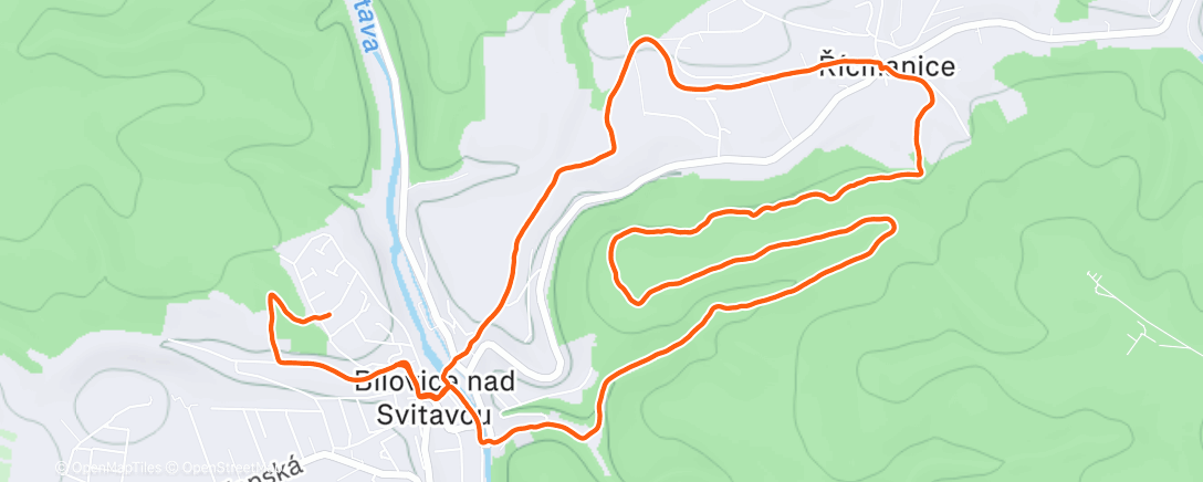 Map of the activity, Morning Trail Run