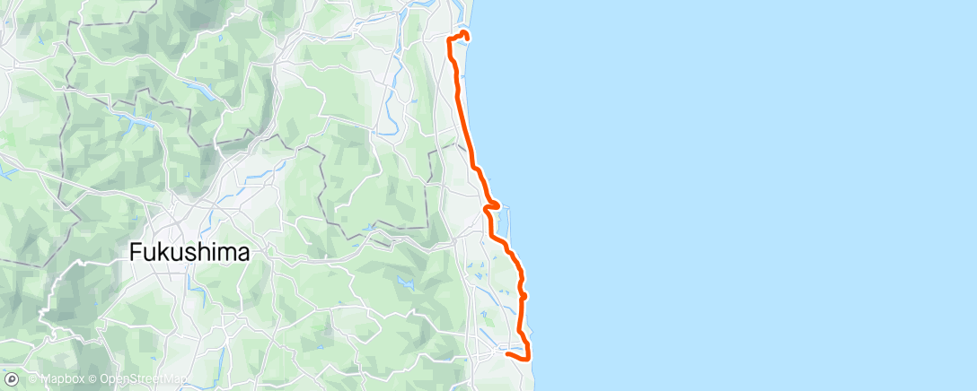 Map of the activity, ROUVY - Tour de TOHOKU 2022 Fukushima Ride