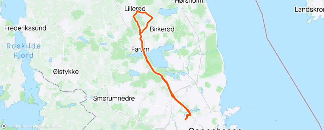 Map of the activity, Første brønshøj-tur