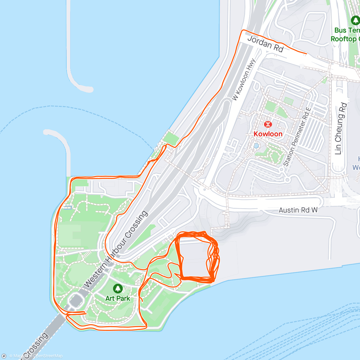 Map of the activity, Never too late for a run