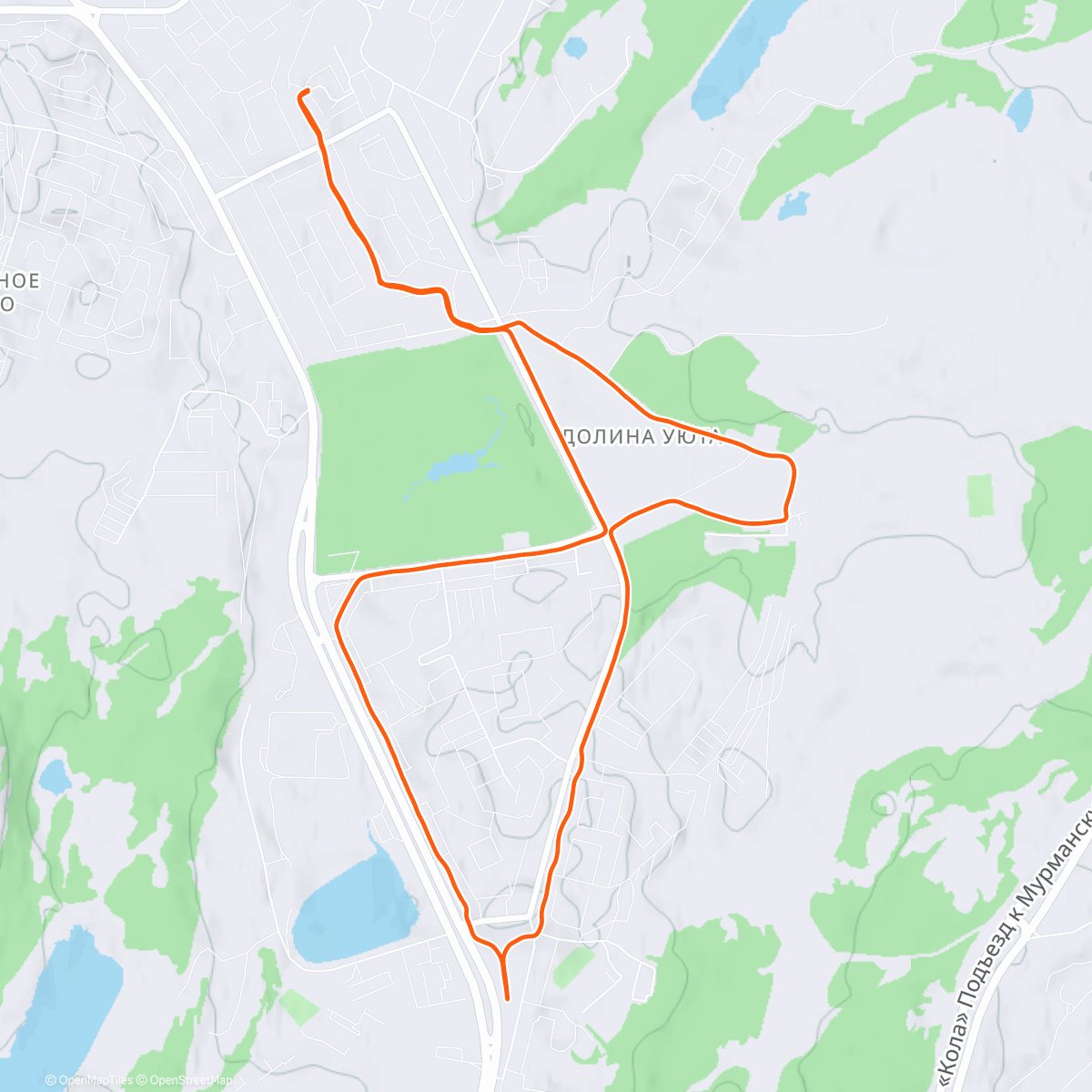 Map of the activity, Полуденная прогулка☃️