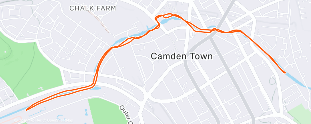 Map of the activity, Lunch Run