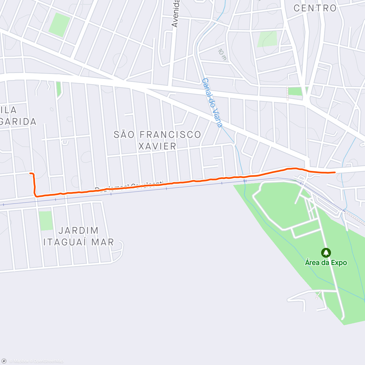 Map of the activity, Depois da academia uma caminhada