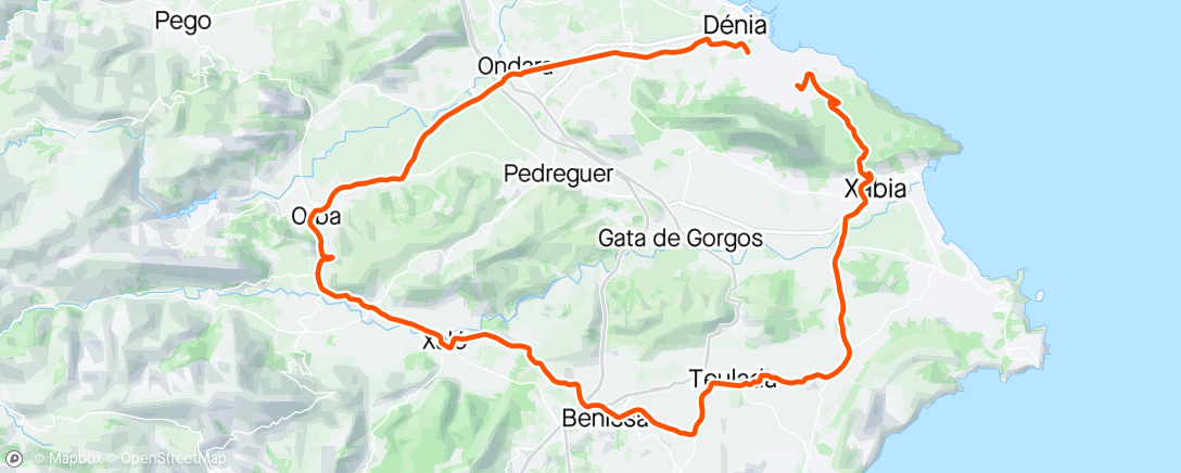 活动地图，Javea-Xalo-Orba.